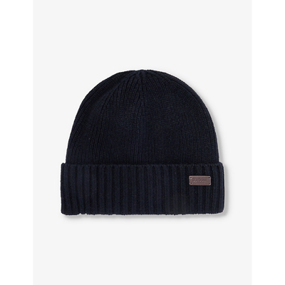 Barbour Carlton Woven-knit Beanie In Black