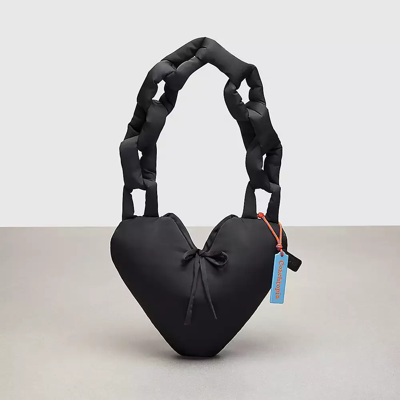 Coach Topia Loop Puffy Heart Bag In Black