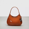 Coach Ergo Bag In Crinkled Patent Topia Leather In Burnished Amber