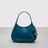 Coach Ergo Bag In Crinkled Patent Topia Leather In Deep Turquoise