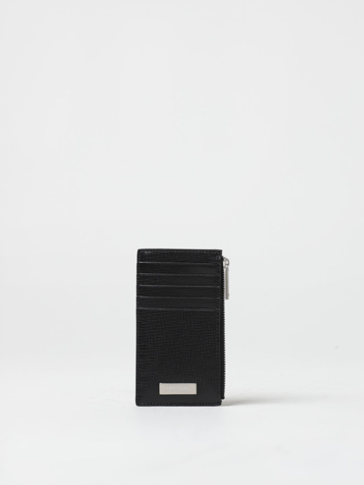 Ferragamo Zip-fastening Card Holder In Black