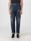 Balmain Vintage Logo-patch Straight-leg Jeans In Blue