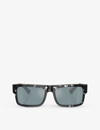 Prada Eckige Sonnenbrille In Schildpattoptik In Black