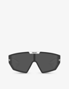 Versace Womens White Ve4461 Irregular-frame Acetate Sunglasses In White