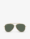 Ray Ban Reverse Aviator In Gold