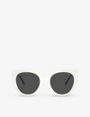 PRADA PRADA WOMEN'S WHITE PR 14WS CAT-EYE ACETATE SUNGLASSES