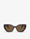 Prada Cat-eye-sonnenbrille In Schildpattoptik In Brown