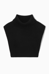 Cos Wool Rollneck Collar In Black