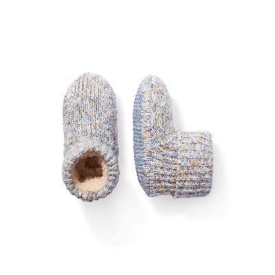 Bombas Sherpa-lined Bootie Gripper Slippers In Grey