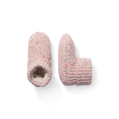 Bombas Toddler Gripper Slipper Bootie In Pink Pearl