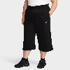 Nike Women's  Sportswear Phoenix Fleece High-waisted Cropped Sweatpants (plus Size) In Black
