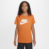 Nike Sportswear Big Kids' Cotton T-shirt In Orange
