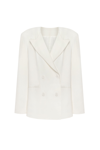 Milla Panache White Single-breasted Blazer, Xo Xo In White