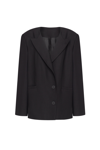 Milla Panache Black Single-breasted Blazer, Xo Xo In Black