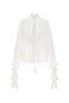 MILLA RUFFLED BLOUSE IN WHITE, XO XO