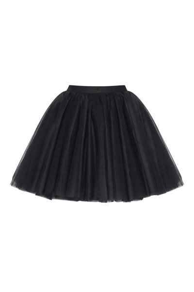 Milla Gathered Organza Mini Skirt In Black, Xo Xo