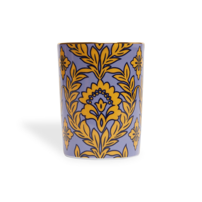 La Doublej Leaf-print Porcelain Cup In Violet Garland
