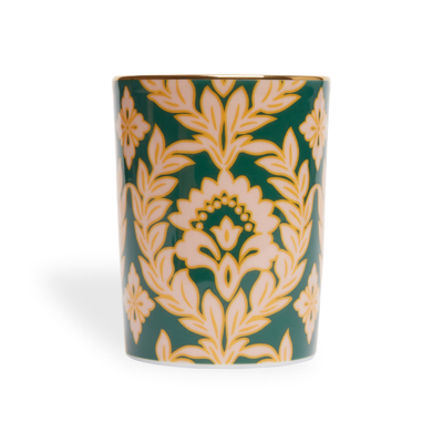 La Doublej Leaf-print Porcelain Cup In Green Garland
