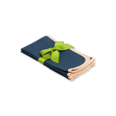 La Doublej Large Napkins Set Of 2 (45x45) In Rainbow Navy