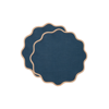 La Doublej Cloud Linen Placemats (set Of Two) In Rainbow Navy