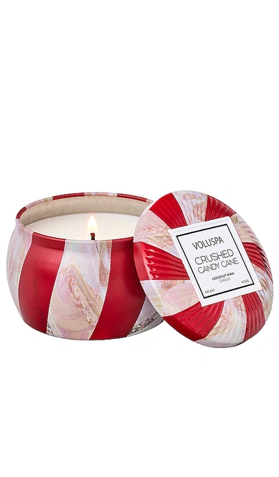 Voluspa Crushed Candy Cane Mini Tin Candle