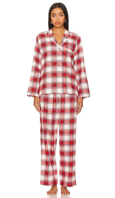 Eberjey Flannel Pj Set In Multi-coloured