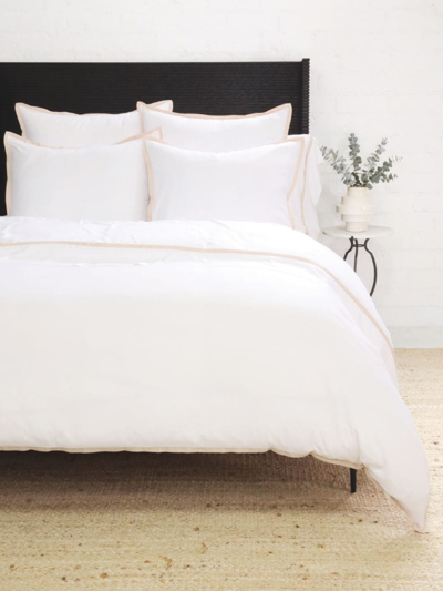 Pom Pom At Home Langston Sateen Duvet & Shams Collection In Sand