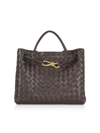Bottega Veneta Women's Andiamo Medium Intrecciato Leather Top-handle Bag In Fondant