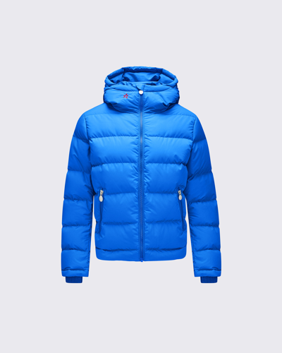 Perfect Moment Polar Flare Down Jacket Xl In Cobalt