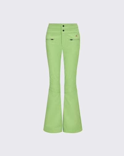 Perfect Moment High Waist Aurora Corduroy Flare Pant Xl In Nordic-green