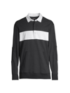Good Man Brand Men's Striped Relaxed-fit Polo Shirt In Black