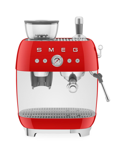 Smeg 50's Style Espresso Coffee Machine In Red