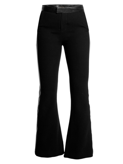As By Df Rory Tuxedo Flare Trousers In Black
