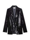 ZADIG & VOLTAIRE WOMEN'S VIVE SEQUINED SINGLE-BREASTED BLAZER