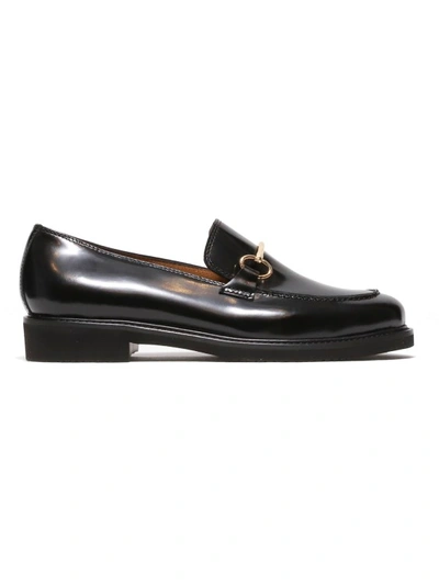 Alfredo Giantin Black Brushed Leather Moccasin