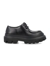 Dolce & Gabbana Brushed Calfskin Derby Shoes In Black