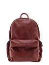 BRUNELLO CUCINELLI LEATHER BACKPACK WITH ENGRAVED LOGO