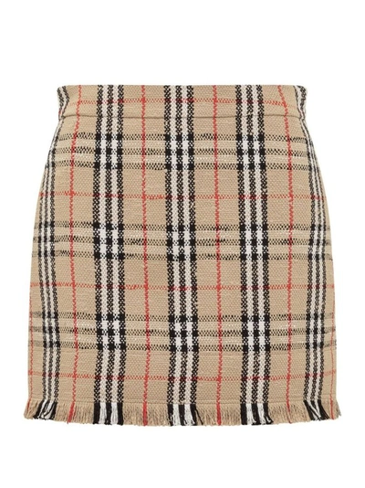 BURBERRY VINTAGE PATTERN MINI SKIRT