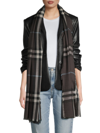 Burberry Women's Check Wool Scarf In Otter