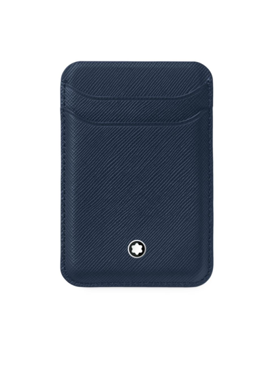 Montblanc Men's Sartorial Leather Card Wallet In Blue
