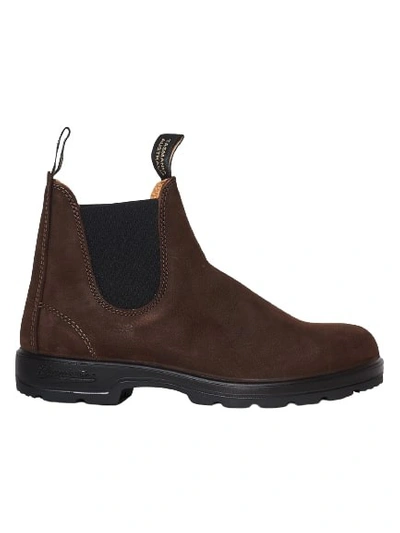 Blundstone Chelsea Boot In Brown Nubuck In Black