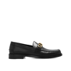 Gucci Double G Leather Loafer In Black