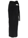 Dolce & Gabbana Black Draped Skirt With Belt In Black