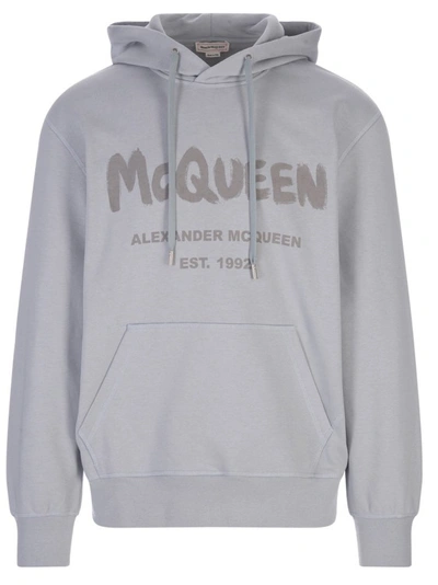 Alexander Mcqueen Hoodie Sweatshirt In White