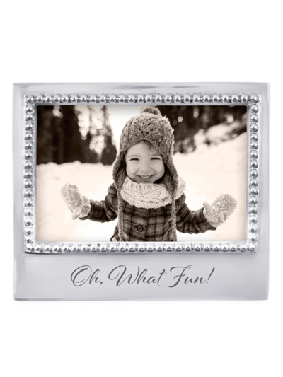 Mariposa Beaded Oh What Fun Frame In Silver