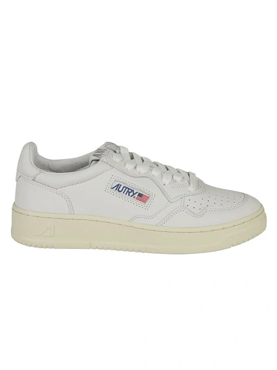Autry White Leather Medalist Leather Sneakers