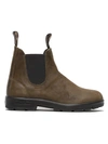 Blundstone Soft Green Suede Ankle Boots In Green