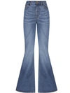 Chloé High-rise Heart-pocket Wide-leg Denim Jeans In Blue