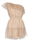 Gucci Women Embroidered Tulle Mini Dress In Neutrals