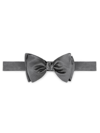 Brunello Cucinelli Men's Cotton And Silk Satin Bow Tie In Light Grey